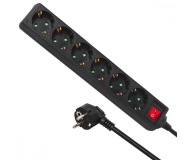 Maclean 5m 6 gniazd z wyłącznikiem MCE195G - 1376512 - zdjęcie 1